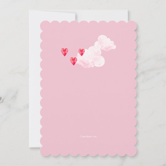 Liefde is in de Lucht Bruidsfeest Kaart (Achterkant)