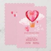 Liefde is in de Lucht Bruidsfeest Kaart (Voorkant / Achterkant)