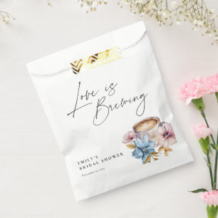Liefde is in de lucht Bruidsfeest met bloemen Bedankzakje