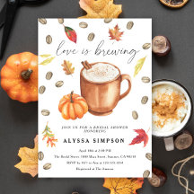 Liefde is in de lucht Bruidsfeest Pumpkin Latte
