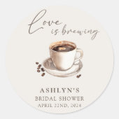 Liefde is in de Lucht Bruidsfeest Sticker (Voorkant)