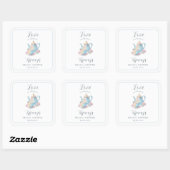 Liefde is in de lucht Bruidsfeest Vierkante Sticker (Vel)