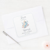 Liefde is in de lucht Bruidsfeest Vierkante Sticker (Envelop)