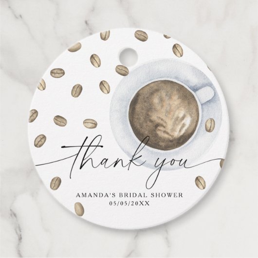 Liefde is in de lucht Bruidsjurk Shower Bedankt Bedankjes Labels (Voorkant)