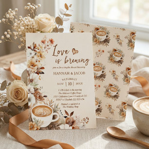 Liefde is in de lucht Bruidspaartjes Koffie Bruids Kaart