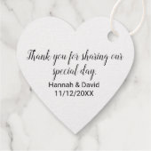 Liefde is in de lucht Bruiloft Bedankjes Labels (Achterkant)