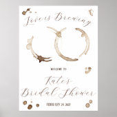 Liefde is in de lucht! Bruiloft koffieborrel welko Poster (Voorkant)