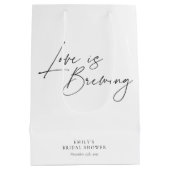 Liefde is in de lucht Bruiloft met bloemen Medium Cadeauzakje (Achterkant)