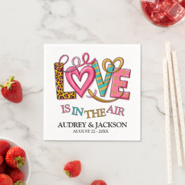 Liefde Is In De Lucht Bruiloft Servet