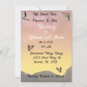 Liefde is in de lucht bruiloft uitnodiging (Achterkant)