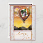 Liefde is in de lucht bruiloft uitnodiging (Voorkant / Achterkant)