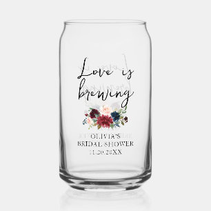Liefde is in de lucht Calligraphy Bloemrijke Bruil Blikvorm Glas