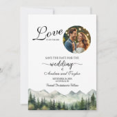 Liefde is in de lucht Casual Fotobruiloft Save The Date (Voorkant)