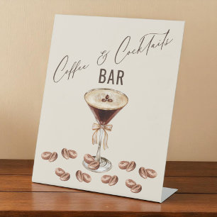 Liefde is in de lucht Coffee and Cocktails Bar Reclamebord Met Voetstuk