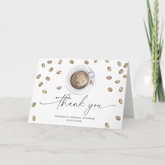 Liefde is in de lucht Dank je Bruids douche Bedankkaart (Voorkant)