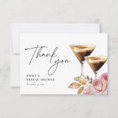 Liefde is in de Lucht Elegante Bruidsborrel Bedankkaart (Voorkant)