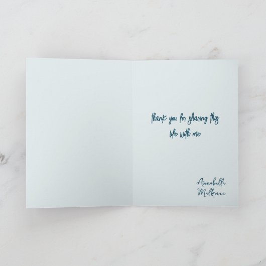 Liefde is in de lucht en Liefde Vogel Valentijnsda Kaart (Binnen)