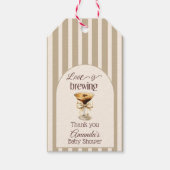 Liefde is in de lucht Espresso Martini Boog Bruids Cadeaulabel (Voorkant)