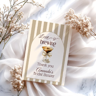 Liefde is in de lucht Espresso Martini Bow Bruidsa Bedankkaart