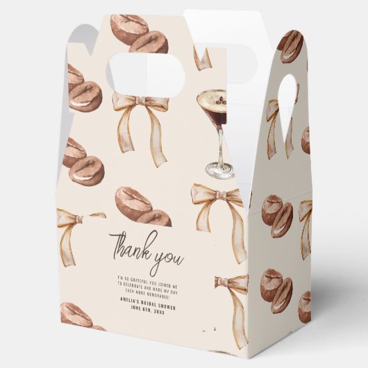 Liefde is in de lucht Espresso Martini Bruidsborre Bedankdoosjes (Geopend)