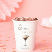 Liefde is in de lucht Espresso Martini Bruidsborre Papieren Bekers