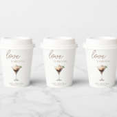 Liefde is in de lucht Espresso Martini Bruidsborre Papieren Bekers