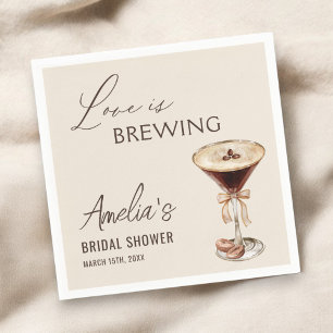 Liefde is in de lucht Espresso Martini Bruidsborre Servet