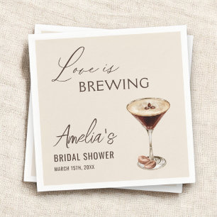 Liefde is in de lucht Espresso Martini Bruidsborre Servet