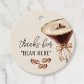 Liefde is in de lucht Espresso Martini Bruidsfeest Bedankjes Labels (Voorkant)