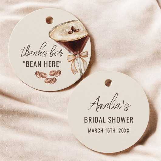 Liefde is in de lucht Espresso Martini Bruidsfeest Bedankjes Labels