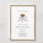 Liefde is in de lucht Espresso Martini Bruidsfeest Kaart (Voorkant)