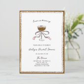 Liefde is in de lucht Espresso Martini Bruidsfeest Kaart (Staand voorkant)