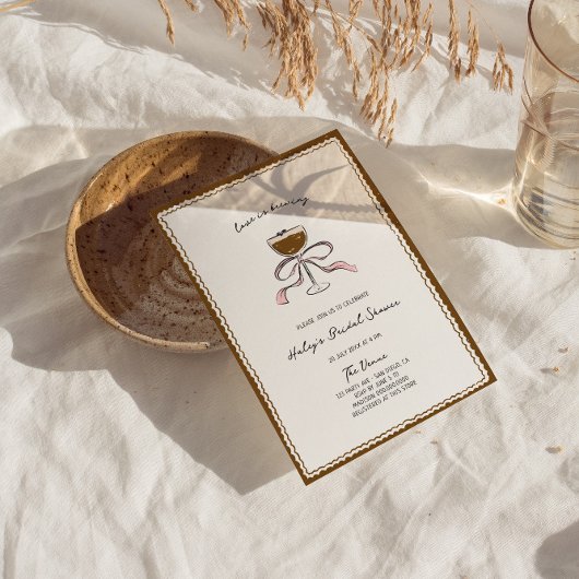 Liefde is in de lucht Espresso Martini Bruidsfeest Kaart