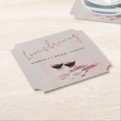 Liefde is in de lucht Espresso Martini Bruidsfeest Kartonnen Onderzetters (Gekanteld)