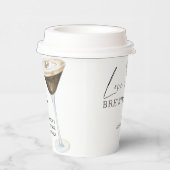 Liefde is in de lucht Espresso Martini Bruidsfeest Papieren Bekers (Rechts)