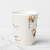 Liefde is in de lucht Espresso Martini Bruidsfeest Papieren Bekers (Rechts)