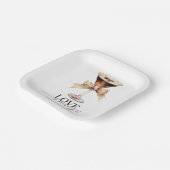 Liefde is in de lucht Espresso Martini Bruidsfeest Papieren Bordje (Gebogen)