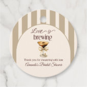 Liefde is in de lucht Espresso Martini Kom Bruids- Bedankjes Labels (Voorkant)