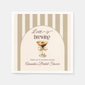 Liefde is in de lucht Espresso Martini Kom Bruidsb Servet (Voorkant)