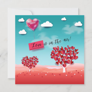 "Liefde is in de lucht!" Feestdagenkaart