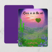 Liefde is in de lucht  feestdagenkaart (Voorkant / Achterkant)