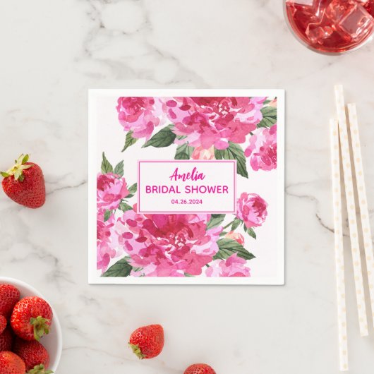 Liefde is in de lucht florale valentijn Vrijgezell Servet (Insitu)