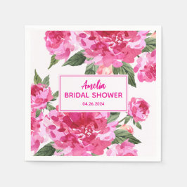 Liefde is in de lucht florale valentijn Vrijgezell Servet