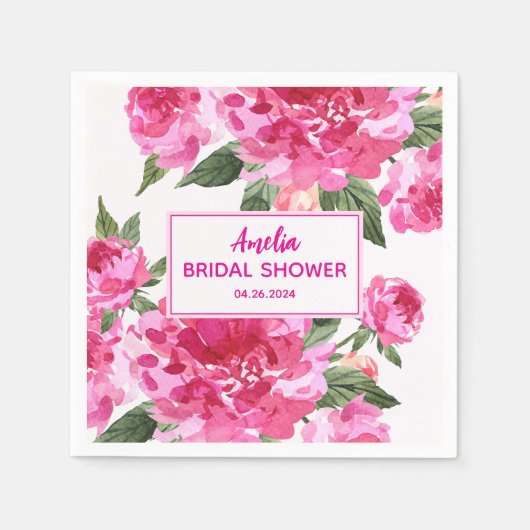 Liefde is in de lucht florale valentijn Vrijgezell Servet (Voorkant)