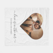 Liefde is in de lucht Gelukkige Valentijnse Foto Fleece Deken (Voorkant (Horizontaal))