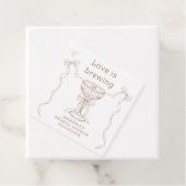 Liefde is in de lucht Handgetekende Bruidsdouche  Bedankjes Labels (In situ)