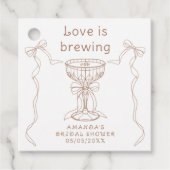 Liefde is in de lucht Handgetekende bruidsdouche  Bedankjes Labels (Voorkant)