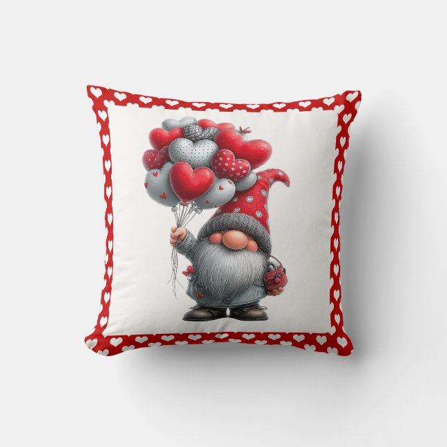 "Liefde is in de Lucht" Hart Ballon Kabouter Kussen (Voorkant)