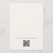 Liefde is in de Lucht Hartjes QR Code Bruidsuitnod Kaart (Achterkant)