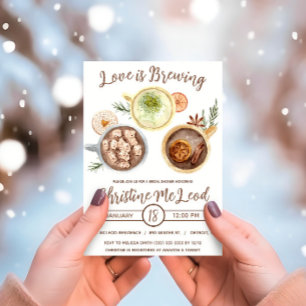 Liefde is in de lucht, Heet Cacao, Koffie, Bruids Kaart